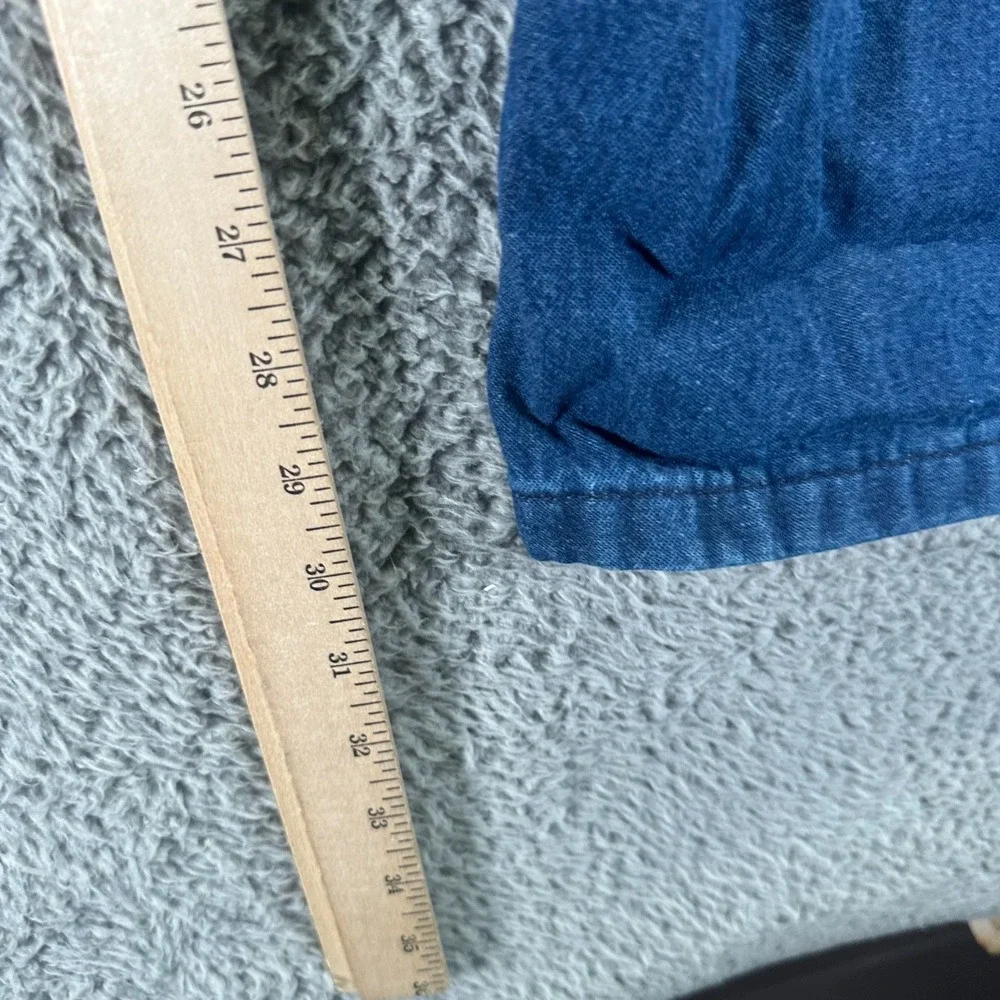 Carhartt Bib Overall Mens 36x30 Blue Cotton Denim Straight Carpenter Workwear